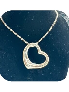 Elsa Peretti Large Open Heart Necklace By Tiffany and Co.